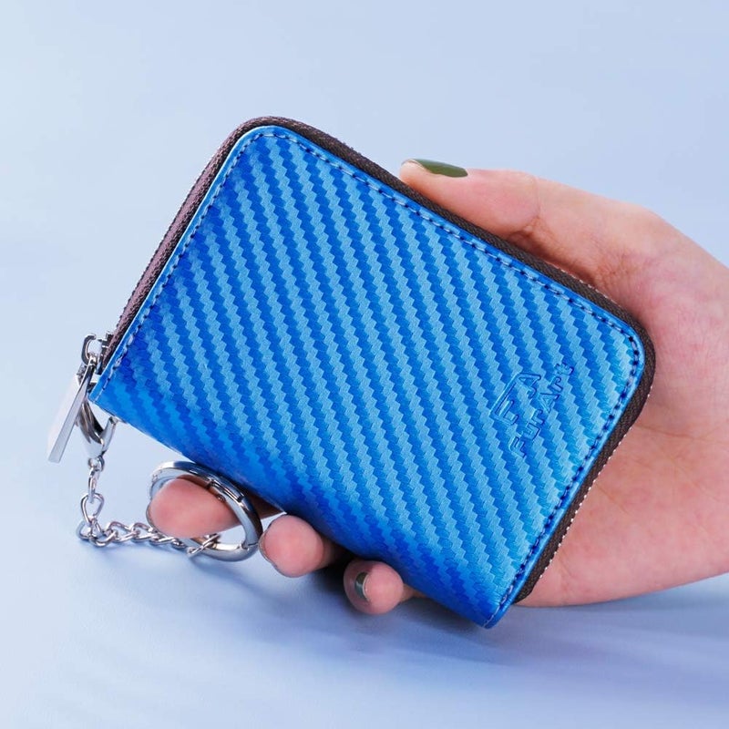 FurArt Zipper Wallet Women, RFID Blocking Credit Card Wallet, Business Card Holder, Compact Size KeyChain Wallet - Image 4