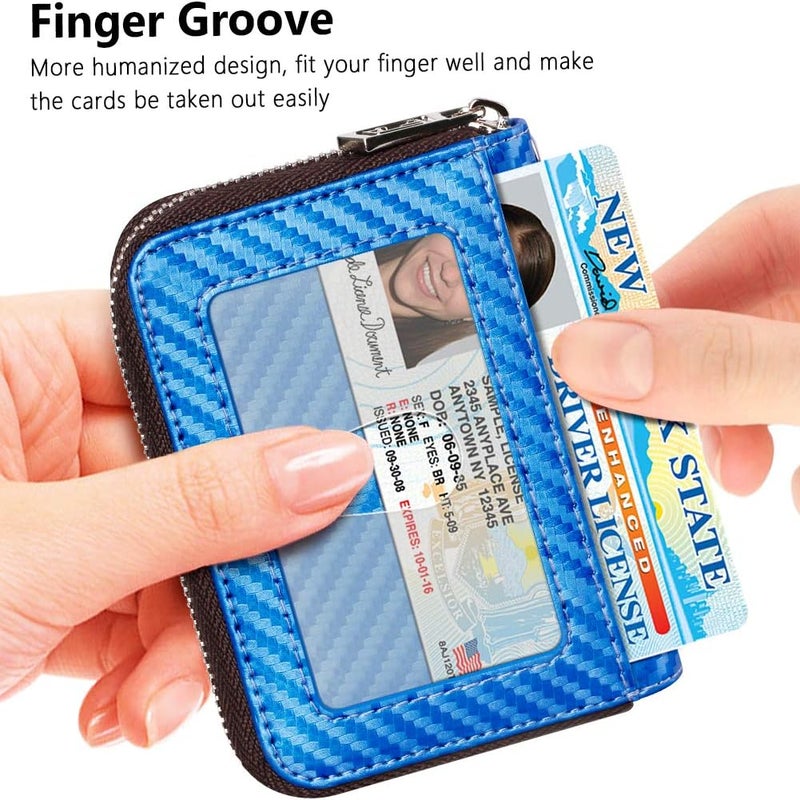 FurArt Zipper Wallet Women, RFID Blocking Credit Card Wallet, Business Card Holder, Compact Size KeyChain Wallet - Image 2