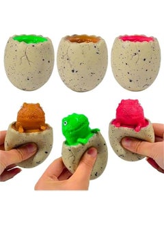 Dinosaur Egg Squeeze Toys Squishy Dinosaur toys 3 PCS TPR Material NonStick up Squeeze Portable Stress  Toys Suitable For People Over 3 Years Old