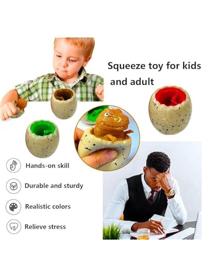 FYLX - Dinosaur Egg Squeeze Toys Squishy Dinosaur toys 3 PCS TPR Material NonStick up Squeeze Portable Stress  Toys Suitable For People Over 3 Years Old - Image 1