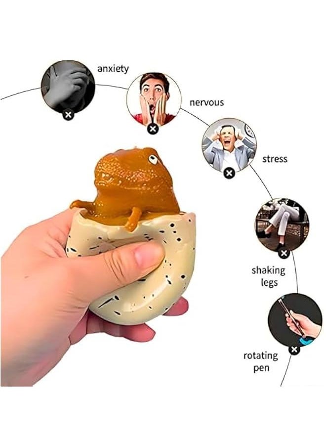 FYLX - Dinosaur Egg Squeeze Toys Squishy Dinosaur toys 3 PCS TPR Material NonStick up Squeeze Portable Stress  Toys Suitable For People Over 3 Years Old - Image 1