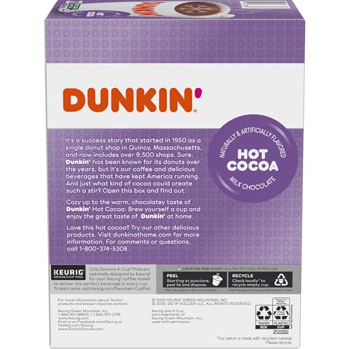 Dunkin Donuts Dunkin' Donuts® Milk Chocolate Hot Cocoa Single-Serve K-Cup®, Box Of 22 - Image 5