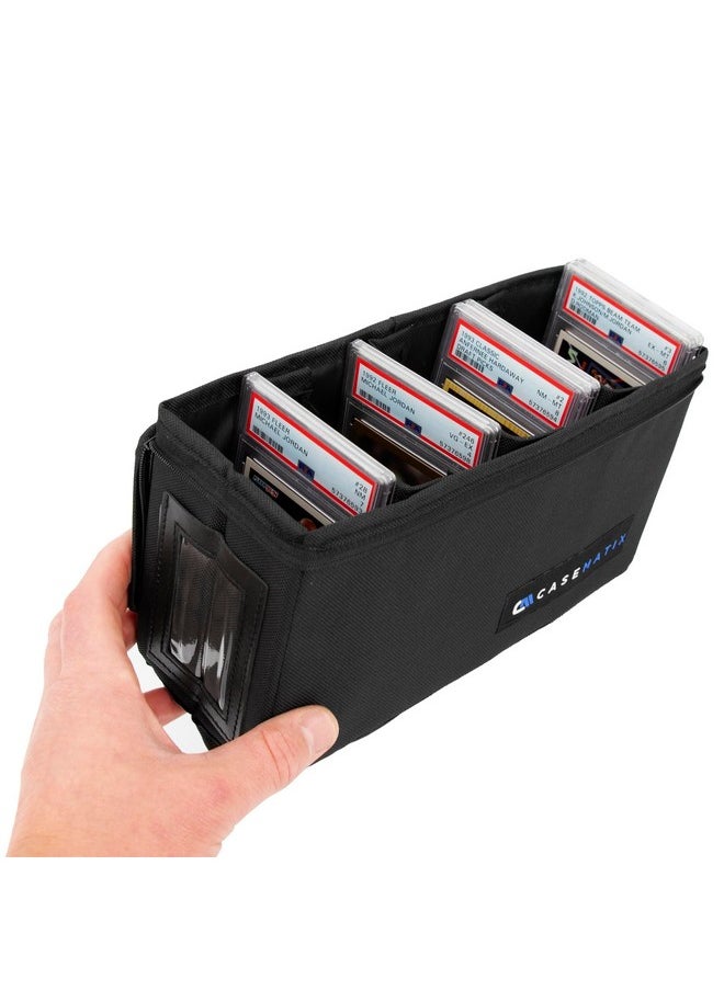 CASEMATIX CASEMATIX Graded Card Case Light Duty Compatible with 30 BGS PSA Graded Sports Trading Cards, Collapsible Graded Slab Trading Card Box with Three Graded Card Storage Box Internal Dividers  - Image 5