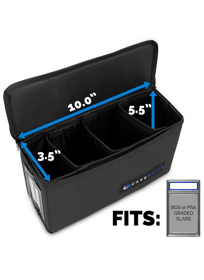 CASEMATIX CASEMATIX Graded Card Case Light Duty Compatible with 30 BGS PSA Graded Sports Trading Cards, Collapsible Graded Slab Trading Card Box with Three Graded Card Storage Box Internal Dividers  - Image 3