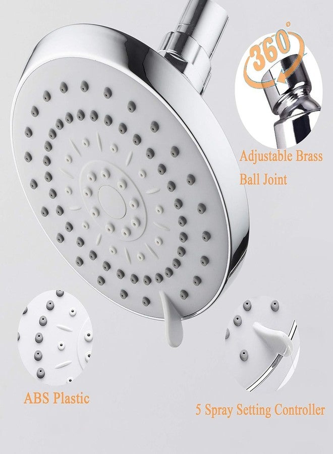 CARNIVAL Luxury Adjustable Multi Flow 5 Mode Function ABS (5" inch) Round Shaped Overhead Shower Without ARM | Pellet,Massage & Rain Flow Shower Head For Bathroom - Image 3