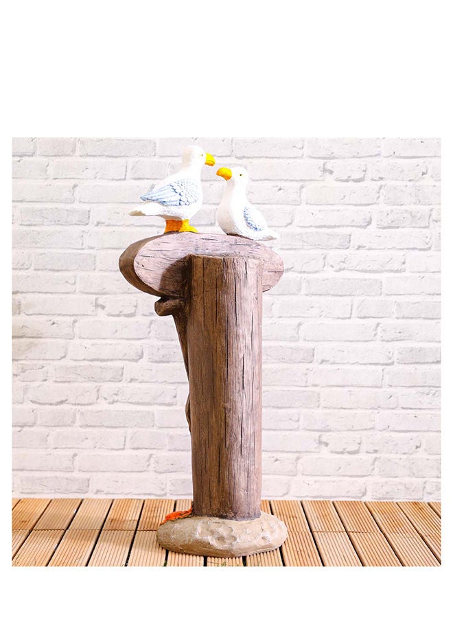 DANUBE HOME Welcome Kaolin Clay Loved Birds Outdoor Animal Design Garden Accessories Decoration Multi Color 39x25x81 cm - Image 3