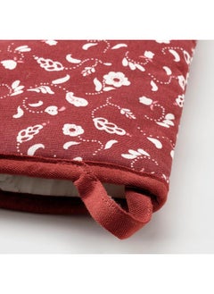 Zaboon Oven Glove, Patterned/Red  - Image 4