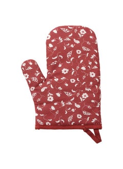 Zaboon Oven Glove, Patterned/Red  - Image 1
