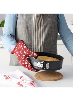 Zaboon Oven Glove, Patterned/Red  - Image 3