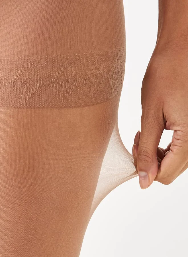 Celeste Brown Solid Tights with Tummy Tucker for Women | Best Price UAE