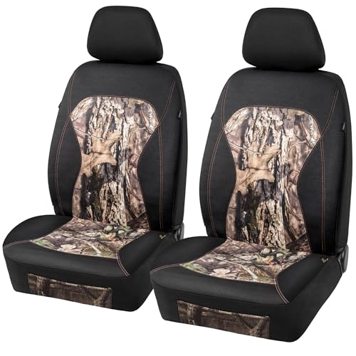 Mossy Oak Low Back Camo Seat Covers, Airbag Compatible, Universal Fit, Fits Most Bucket Seats - Made with Premium Waterproof Neoprene Fabric - Official Licensed Product - Image 1