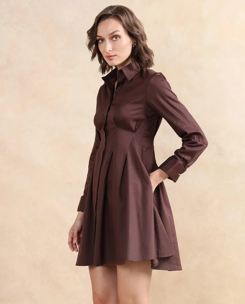 Rareism Women's Darted Short Dress