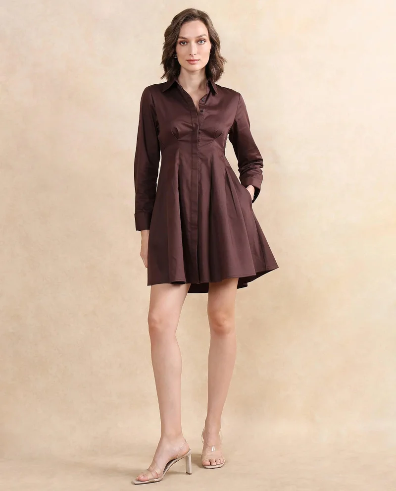 Rareism Women's Darted Short Dress