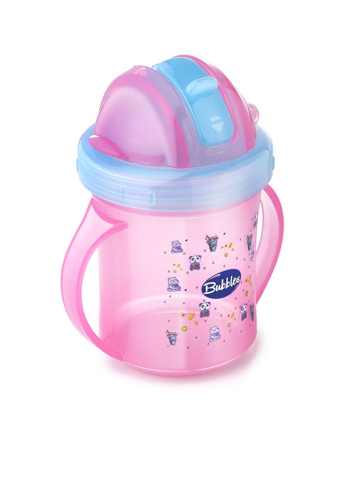 Bubbles Bubbles Baby Cup with Silicone Straw Pink  - Image 1