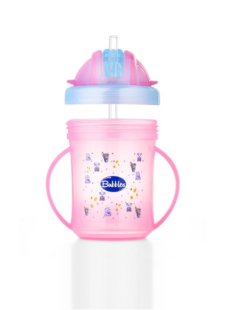 Bubbles Bubbles Baby Cup with Silicone Straw Pink  - Image 2