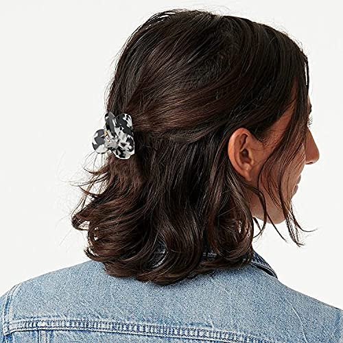 Ash  Roh Ash & Roh Multicolor Small Acrylic Hair Claw Clips For Girls And Women Marbling Hair Clips,Plastic No-Slip Grip Jaw Hair Clip Hair Jaw Clamp (Small, 12) - Image 5