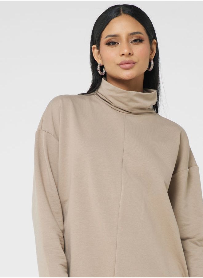 Refka by modanisa - High Neck Sweatshirt - Image 1