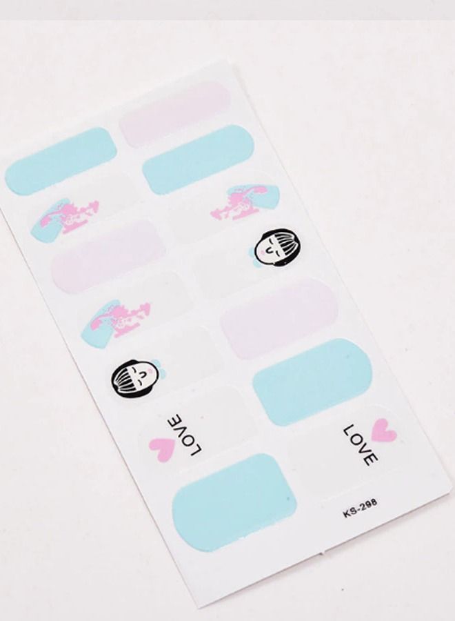 14-Pieces Fashion Nails Stickers