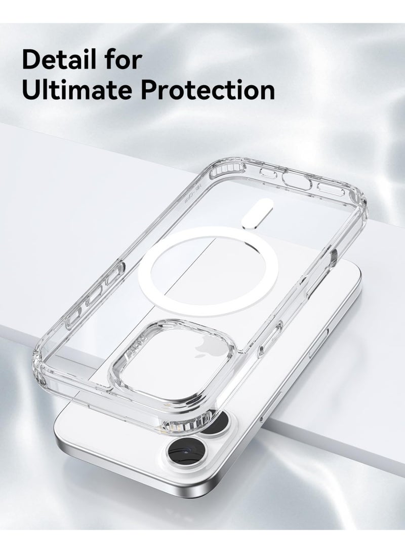 RAPTIC غطاء حماية شفاف لجهاز آيفون 17 متوافق مع MagSafe [اختبار السقوط من ارتفاع 13 قدم] - أبيض شفاف - Image 3