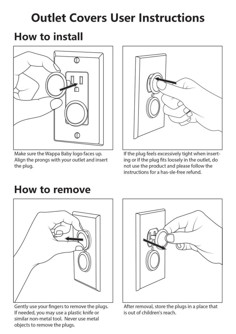 Wappa Baby Clear Outlet Covers (32 Pack) Value Pack â€“ Baby Safety Outlet Plug Covers â€“ Durable & Steady â€“ Child Proof Your Outlets Easily - Image 4