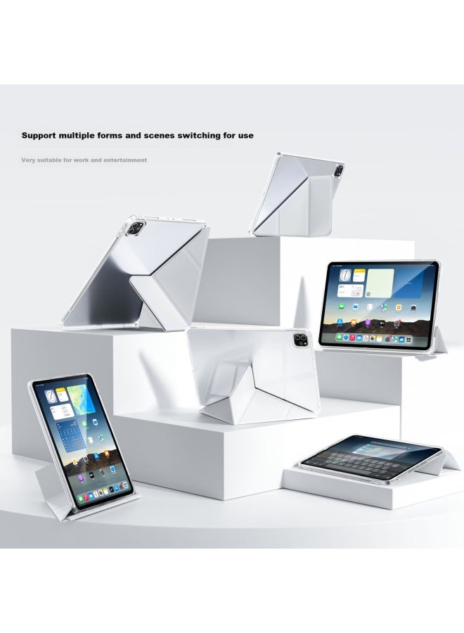 Zoyu Compatible With M3 Chip Air7/6/5/4 Case, Slim Without Slots, Free To Hold Horizontally Or Vertically, Apple Tablet Protective Cover, Apricot Gray - Image 2