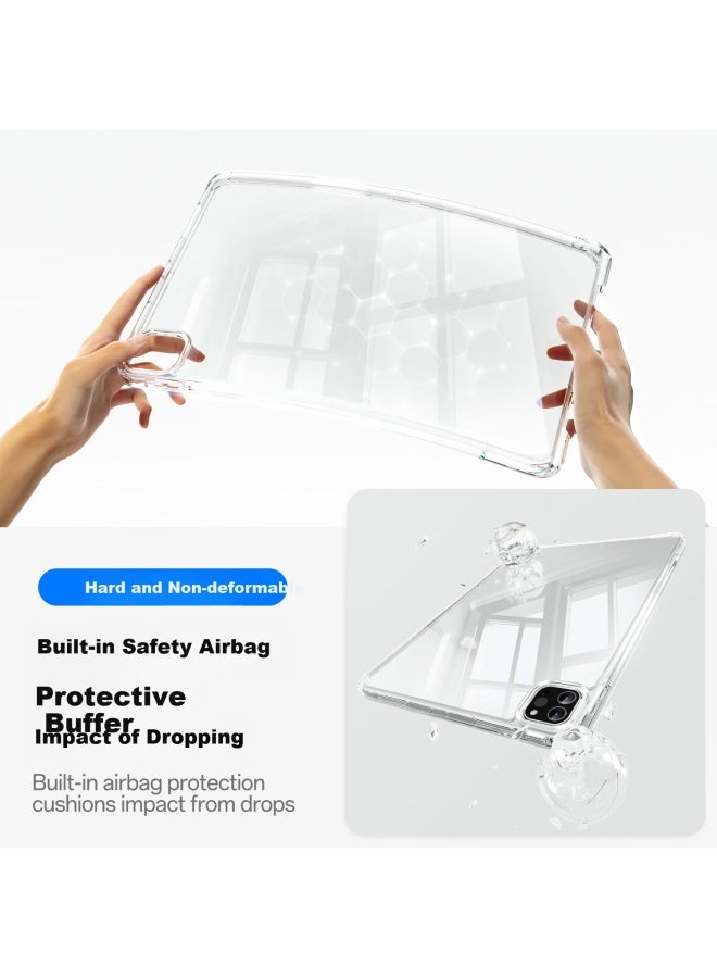 Zoyu Compatible With M3 Chip Air7/6/5/4 Case, Slim Without Slots, Free To Hold Horizontally Or Vertically, Apple Tablet Protective Cover, Apricot Gray - Image 3