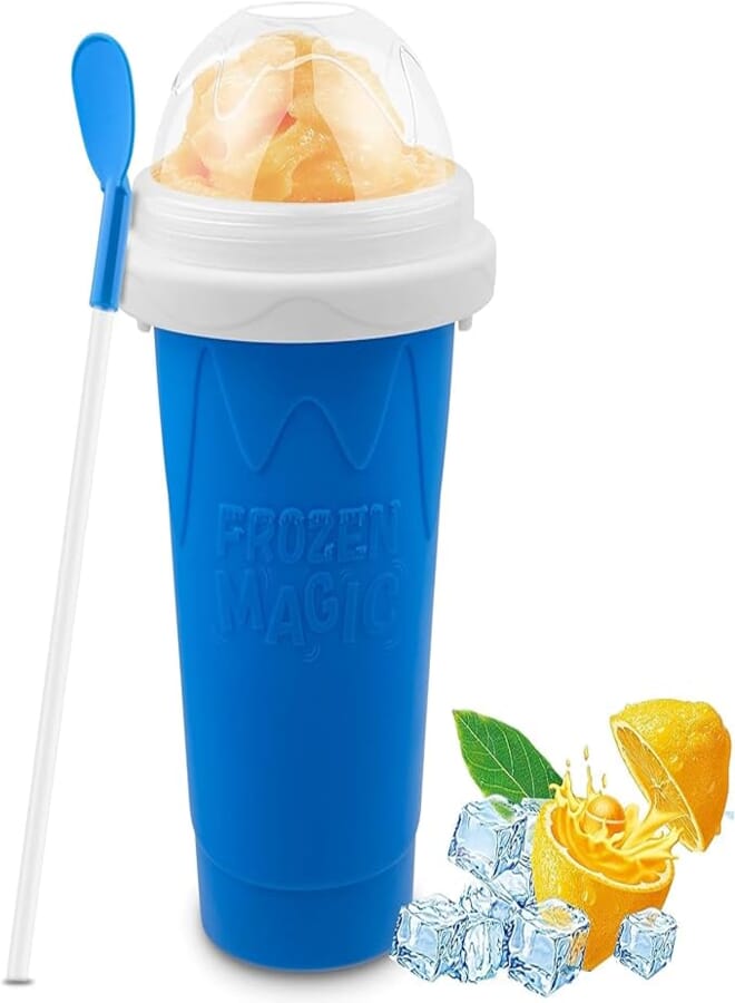 iNTAG Frozen Magic Slushy Maker Squeeze Cup Portable Silica Freeze Mug for Milkshake Slush and Ice Cream Smoothie