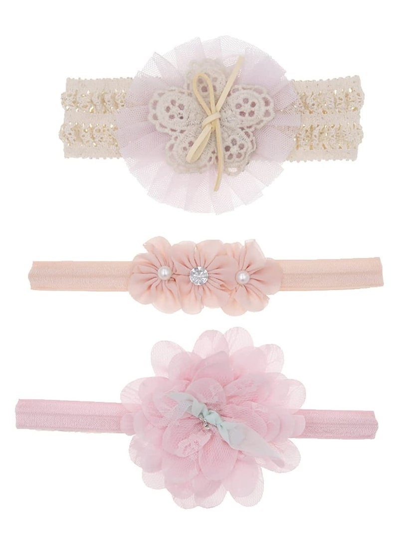 إسكدنيا 9pcs Baby Girl Headbands with Grosgrain Ribbon Faux Leather Stars, Baby Bandana Headband Bow Headband Elastic Soft Wide Headband for Baby Elastic Headband for Newborn - Image 4
