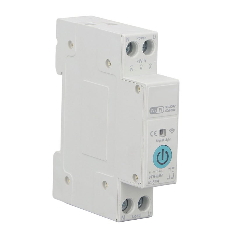Smart WiFi Switch 1P 63A Manual Remote Voice Control Circuit Breaker with Power Metering for Tuya 90‑300V - Image 2