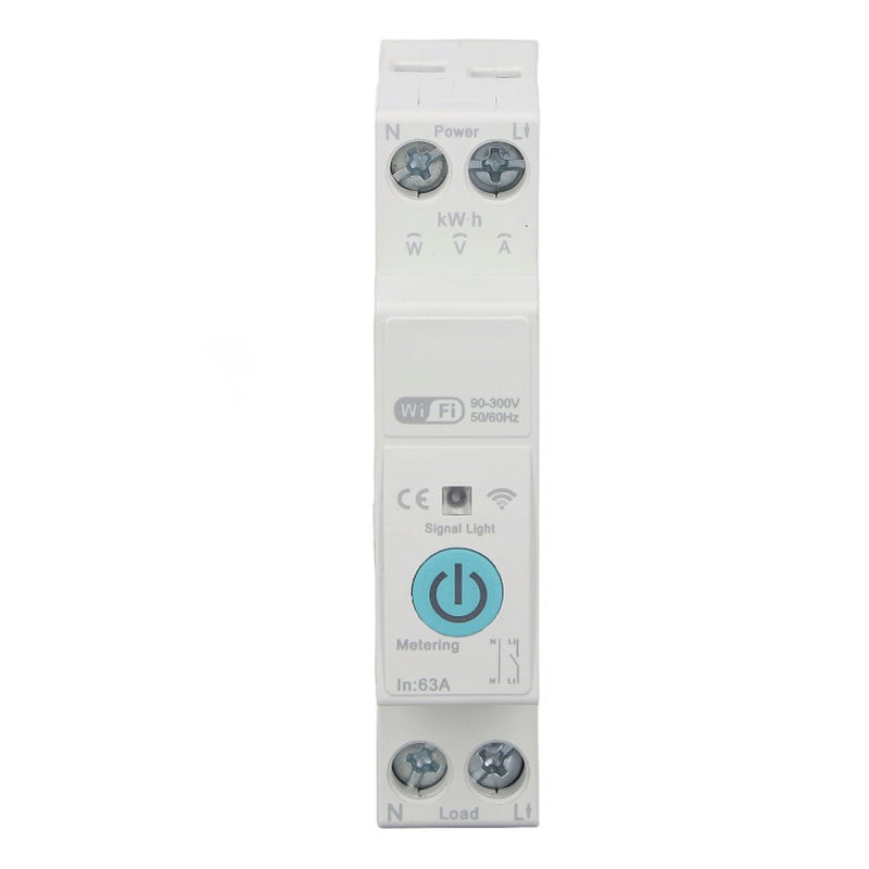 Smart WiFi Switch 1P 63A Manual Remote Voice Control Circuit Breaker with Power Metering for Tuya 90‑300V - Image 4