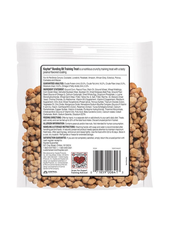 Kaytee Pet Bird Bonding Bits Training Treat for Conures, Cockatiels, Lovebirds, Parakeets, Amazons, African Greys, Ecletus, Pionus, Cockatoos and Macaws, 3 oz - Image 2