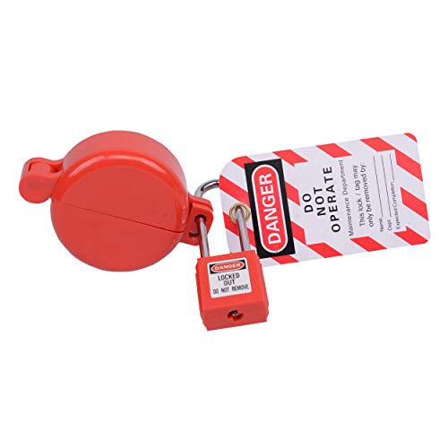 Induschoice Water Spigot Lock/Valve Lockout/Gas Cylinder Lockout,Hose Bib Lock and Faucet Locks Fits Size 1'' to 2-1/2" Red - Image 3