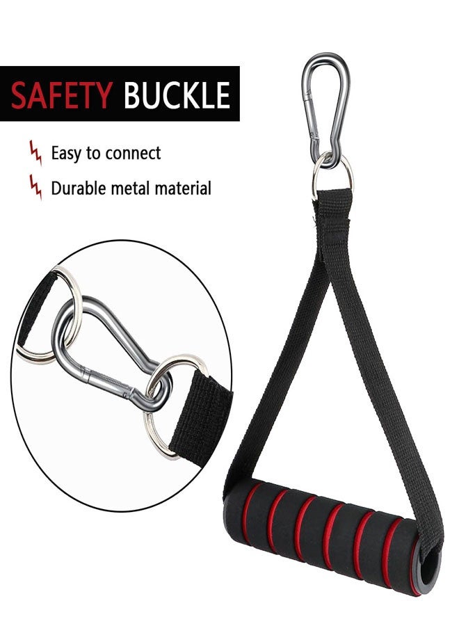 HOOTO Exercise Handle, Replacement Fitness Equipment with 2 Carabiners for Resistance Bands, Replacement Fitness Equipment for Cable Crossover Training Pulley System Home Gym - Image 3