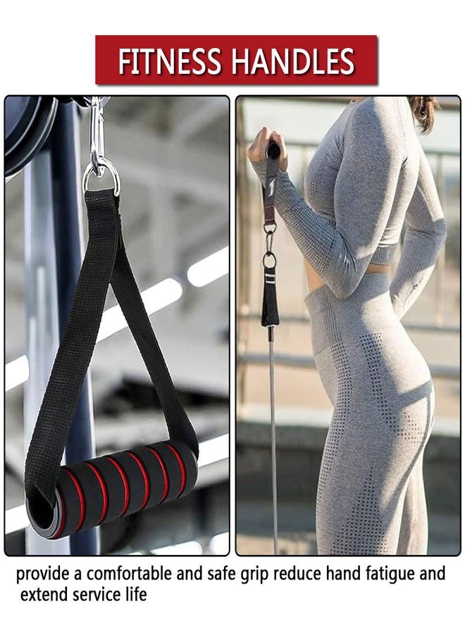HOOTO Exercise Handle, Replacement Fitness Equipment with 2 Carabiners for Resistance Bands, Replacement Fitness Equipment for Cable Crossover Training Pulley System Home Gym - Image 5