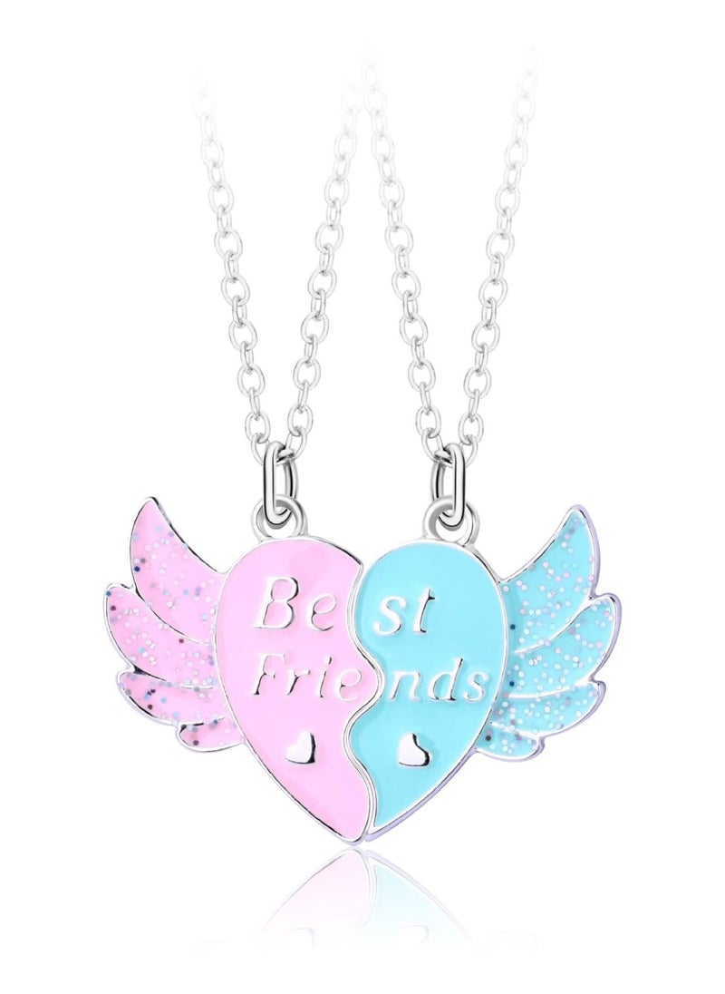 SYOSI Friendship Necklace Best Friend Necklace Gifts Magnetic Matching BFF Necklace for 2 Girls Sister  - Image 1