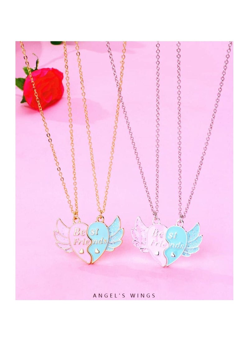 SYOSI Friendship Necklace Best Friend Necklace Gifts Magnetic Matching BFF Necklace for 2 Girls Sister  - Image 2