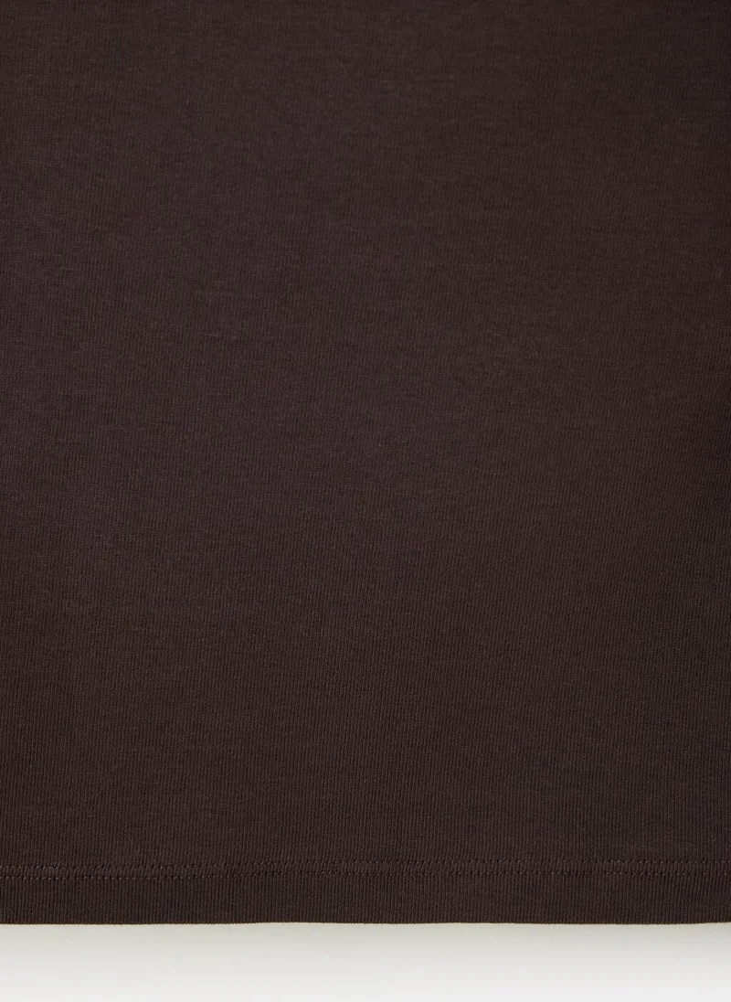 Mango 30-MARRON Asymmetrical Studded T-Shirt for Women | Best Price UAE