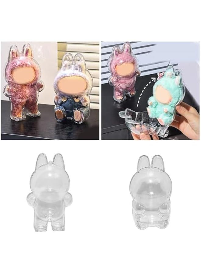 Clear Figure Display Case,Plastic Protective Cover for Blind Box Figures,Portable Dustproof Mini Doll Storage Bag,Blind Box Display Pouch for Fans and Collectors  - Image 2
