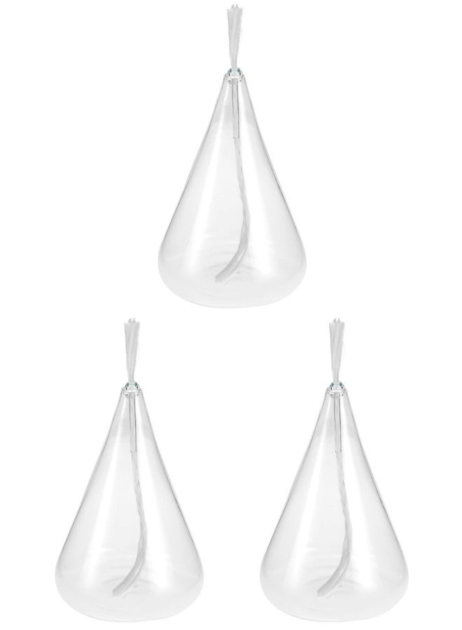 ARTIBETTER 10.6 Inch Glass Kerosene Oil Lamp for Indoor Use - Decorative Modern Oil Lamp for Home Weddings and Events - Elegant Transparent Tabletop - Image 1