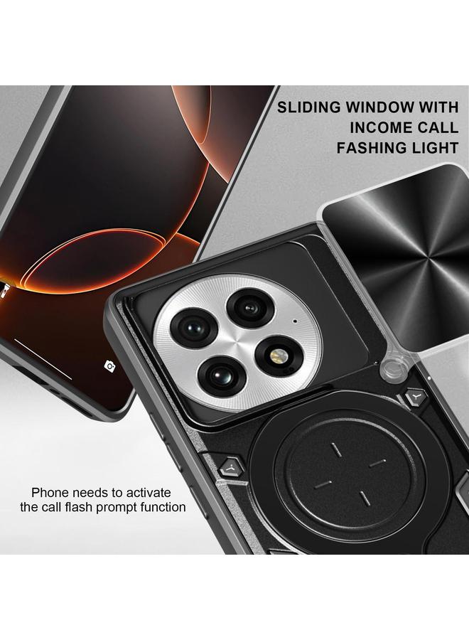 اس-توب جراب لهاتف OnePlus 13R 5G CD Texture Sliding Camshield حامل مغناطيسي للهاتف - Image 4