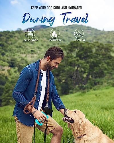 Lesotc Dog Water Bottle, Portable Water Dispenser with Bowl, Leak Proof Pet Travel Squeeze Bottle, Puppy Essentials Dog Stuff Accessories for Outdoor Walking, Hiking, Camping - Image 5