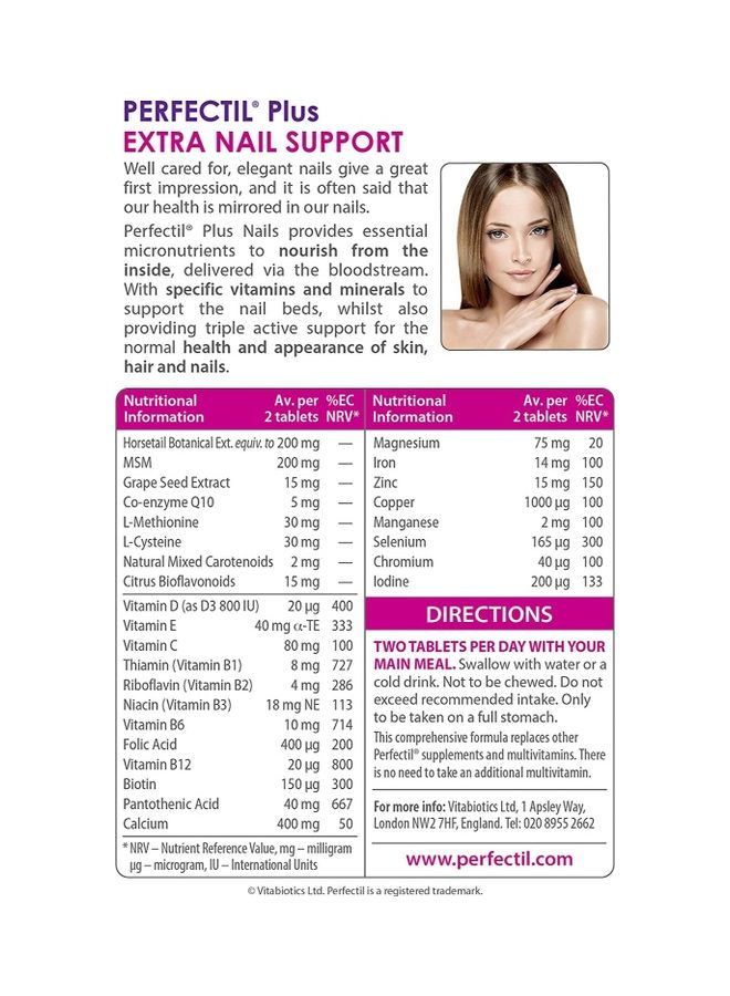 Vitabiotics Perfectil Plus Nails - 60 Tablets - Image 4