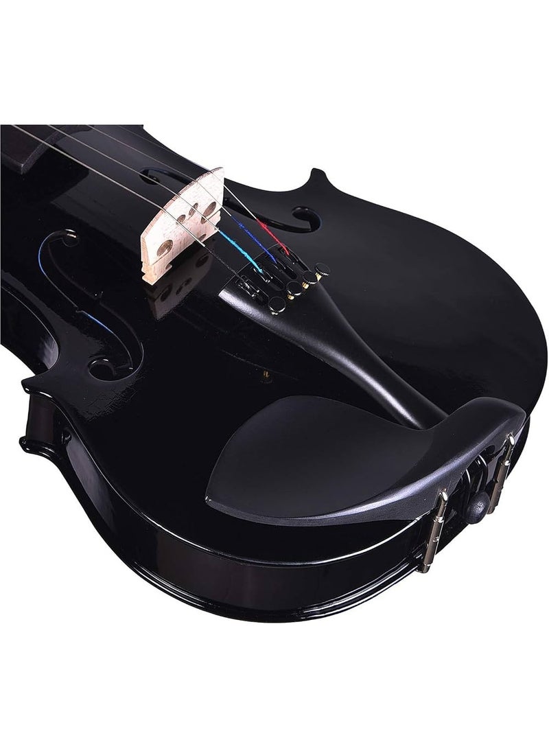 Shark Student Full Size Violin 4/4 Violin Kit with Bow Rosin & Hard Case for Beginners Practice Learning - Black - Image 2