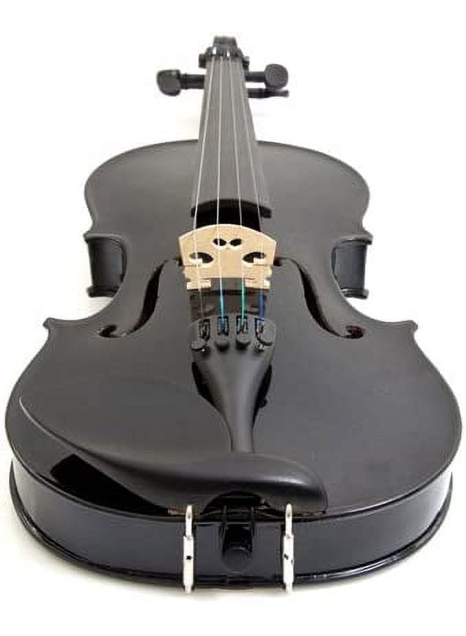 Shark Student Full Size Violin 4/4 Violin Kit with Bow Rosin & Hard Case for Beginners Practice Learning - Black - Image 3