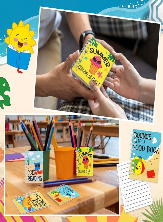 Epakh 24 Pcs Summer Reading Exchange Gifts Bulk Reading Mini Spiral Notebooks Journals Colorful Inspirational End of Year Gifts for Learning Activities Prizes Party Favors - Image 4