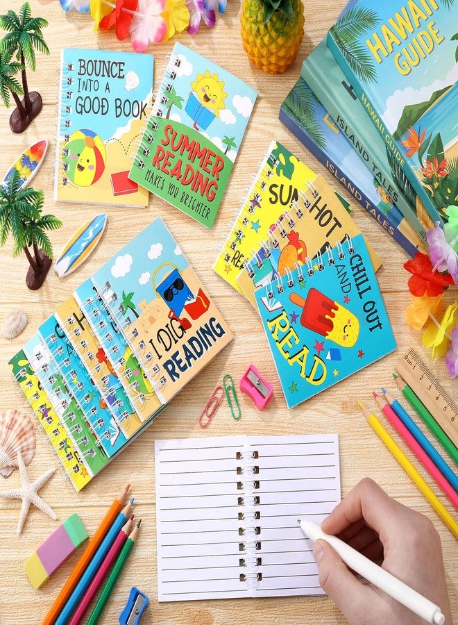 Epakh 24 Pcs Summer Reading Exchange Gifts Bulk Reading Mini Spiral Notebooks Journals Colorful Inspirational End of Year Gifts for Learning Activities Prizes Party Favors - Image 2