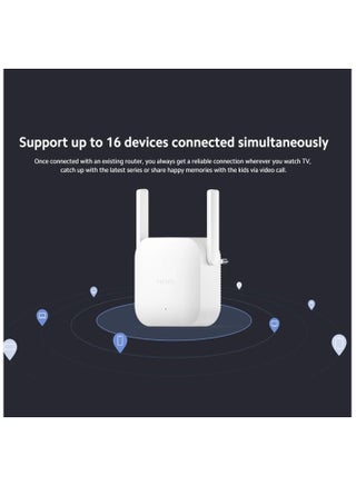 موسع نطاق WiFi من شاومي 300Mbps N300 – مقوي إشارة عالي السرعة بهوائيات مزدوجة، تردد 2.4GHz، تشفير آمن WPA/WPA2، تغطية واسعة للمنازل والمكاتب – DVB4417UK | أبيض - view 5