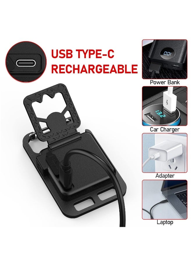 مصباح مفتاح صغير COB، قابل للشحن، مغناطيسي، 4 أوضاع، حامل قابل للطي وفتاحة زجاجات، مصباح طوارئ مدمج لصيد السمك ليلاً، التخييم، المشي - Image 5