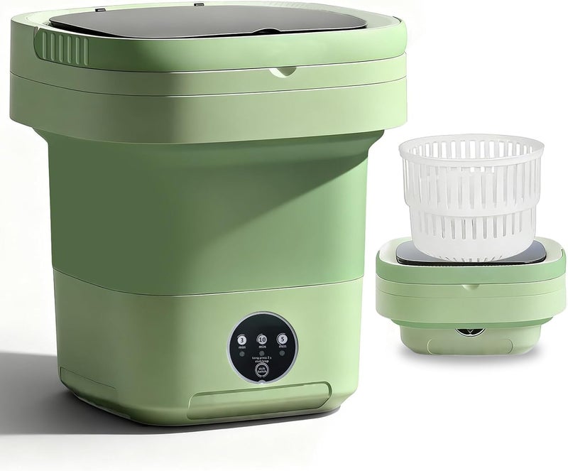 TMOHRA Portable Washing Machine, 15L Mini Collapsible Washer with 3 Cleaning Modes for Baby Clothes, Underwear, Small Foldable Laundry for Travel Apartment Home Dorm Hotel Camping - Image 1