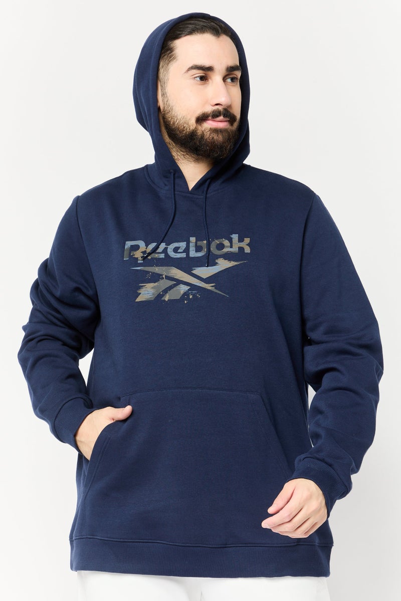 Reebok Men Sportswear Fit Long Sleeve Outdoor Sweatshirt, Navy  - Image 1
